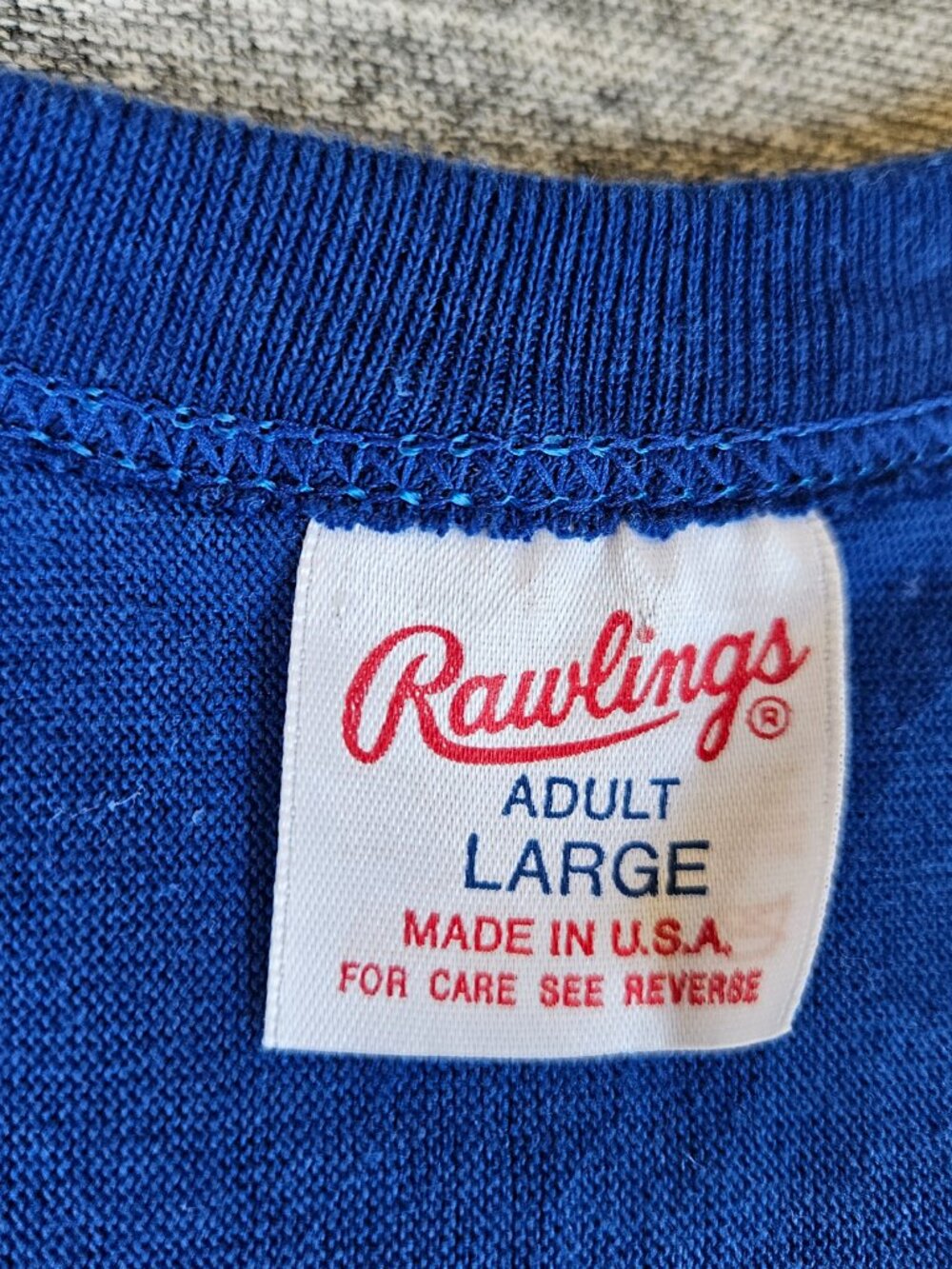SEATTLE SEAHAWKS Vtg 1980s RAWLINGS 12th Man Fan Jersey T-Shirt Large Made In US - Picture 6 of 9